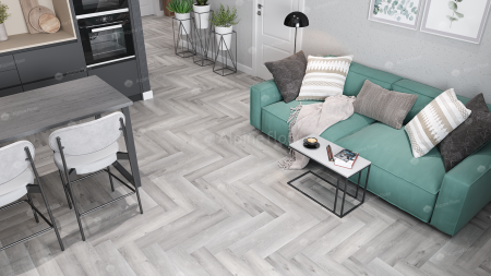 Кварцвиниловая плитка (Елочка) Alpine Floor Легкий паркет (Light Parquet) Дуб Лейтена ЕСО 13-18